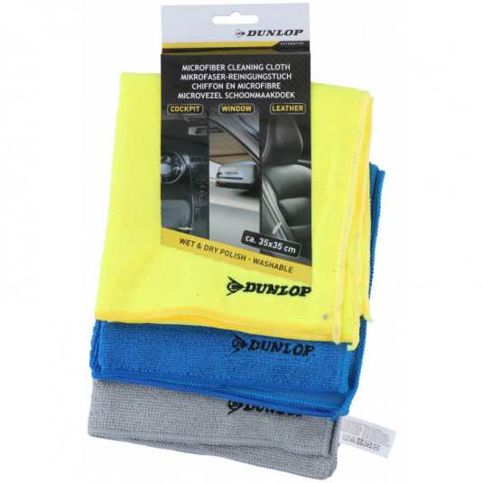 Кърпи за автомобил 3 бр. Dunlop