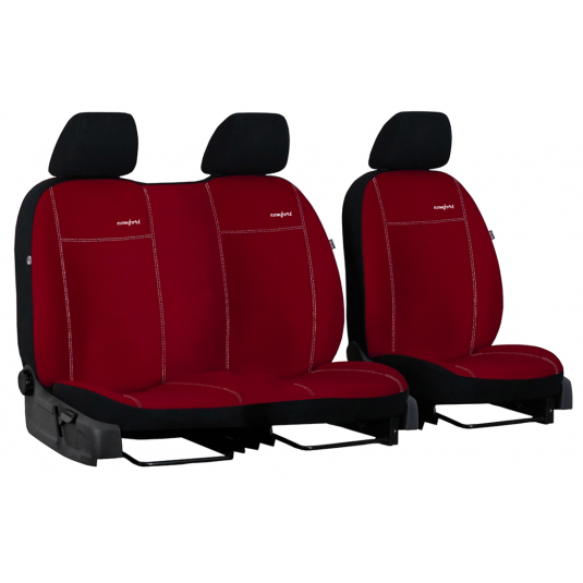 Тапицерия за TOYOTA Proace city 2+1 (от 2018) Comfort (Alcantara) червена (изч)