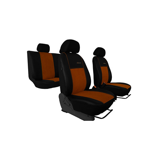 Възглавници за PEUGEOT 5008 7x1 I (2009-2016) Exclusive Alcantara (Alcantara-кожа) кафяви (отп)