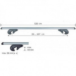 Багажник на покрив Škoda Kodiaq (2017-2021) Brio