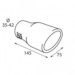 Накрайник на издувката (Ø издувка до 42mm) TS-38