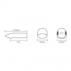 Накрайник на издухата (Ø издух до 54mm) черен