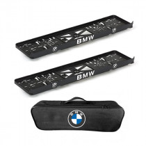 2x podložky ŠPZ a taška BMW - sada