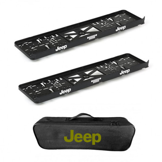 2x podložky ŠPZ a taška JEEP - sada