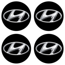 Самозалепващи се смолни 3D стикери HYUNDAI 4 бр.