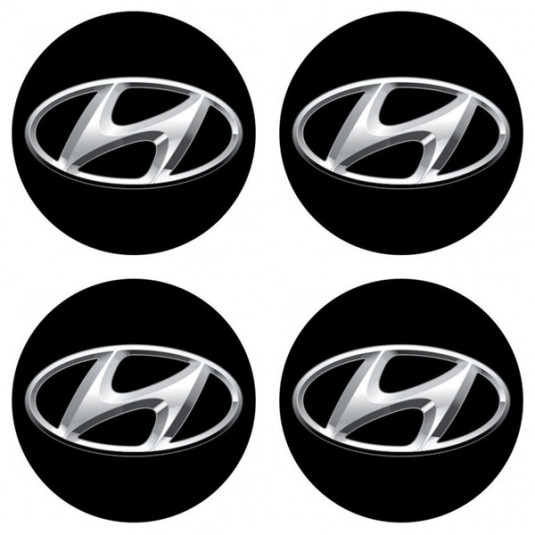 Самозалепващи се смолни 3D стикери HYUNDAI 4 бр.
