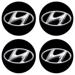 Самозалепващи се смолни 3D стикери HYUNDAI 4 бр.
