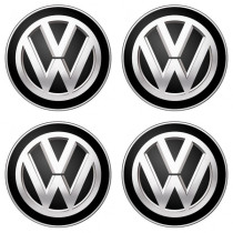 Самозалепващи се етикети 3D VOLKSWAGEN черни 4 броя
