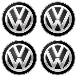 Самозалепващи се етикети 3D VOLKSWAGEN черни 4 броя