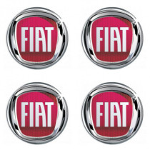 Смолни стикери 3D Fiat червено 4бр