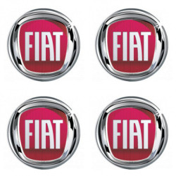 Смолни стикери 3D Fiat червено 4бр