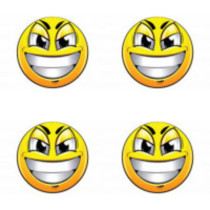 Смолни самозалепващи се 3D стикери Smile 4бр.