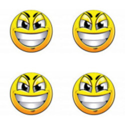 Смолни самозалепващи се 3D стикери Smile 4бр.