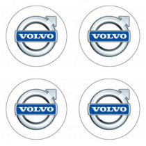 Живични 3D стикери Volvo (бяла) 4 бр.
