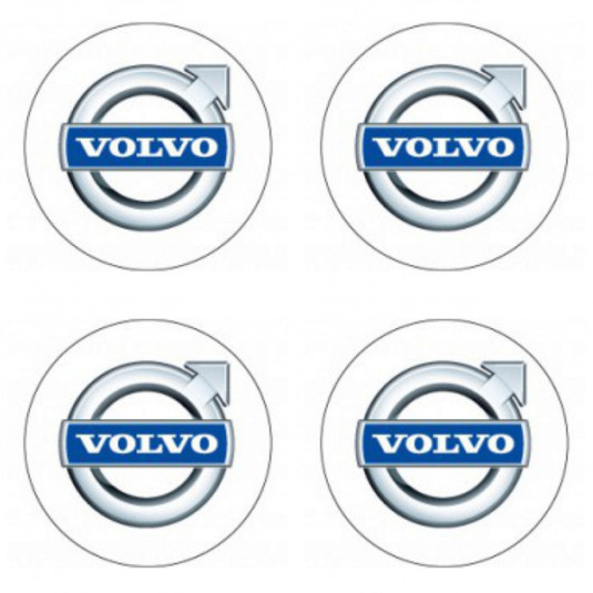 Живични 3D стикери Volvo (бяла) 4 бр.