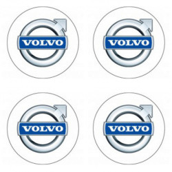 Живични 3D стикери Volvo (бяла) 4 бр.