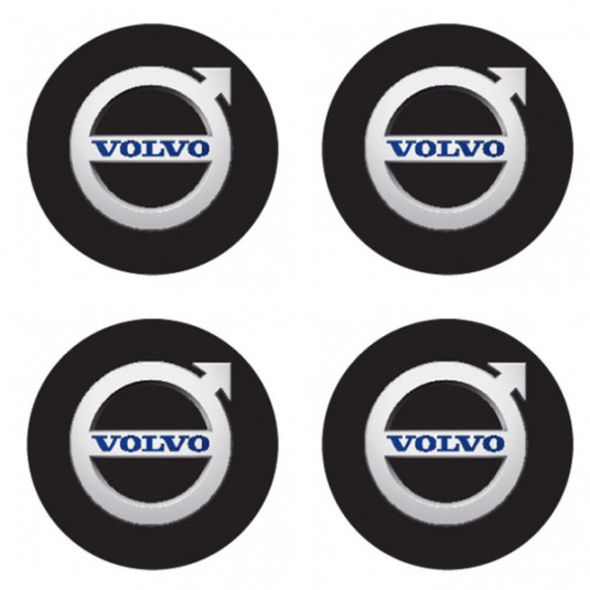 3D смолни стикери Volvo черни 4 бр.