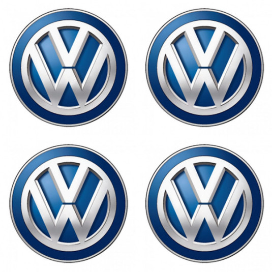 Смолни 3D стикери Volkswagen синьо 4 бр.
