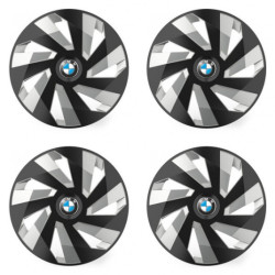 Капаци на джанти за BMW 14 Vector RC черни и сребристи