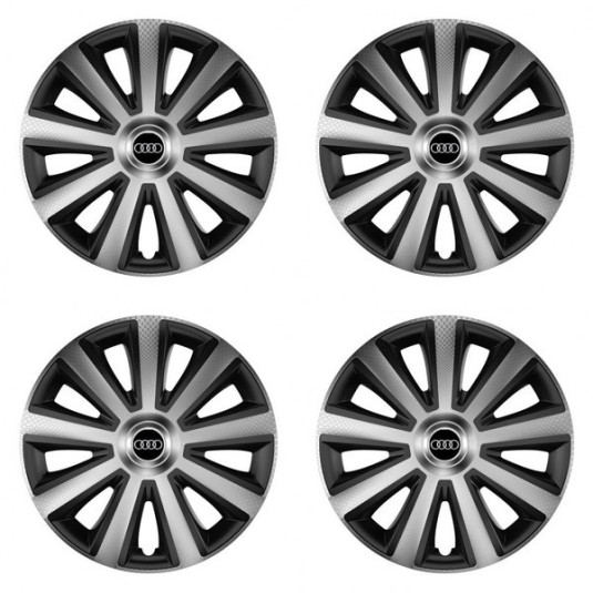 Калпаци за Audi 14 Aviator carbon silver&black