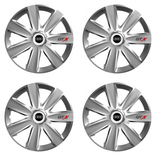 Капачки за Audi 14 GTX CARBON silver