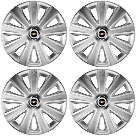 Капачки за Chevrolet 14 Aviator carbon RC silver