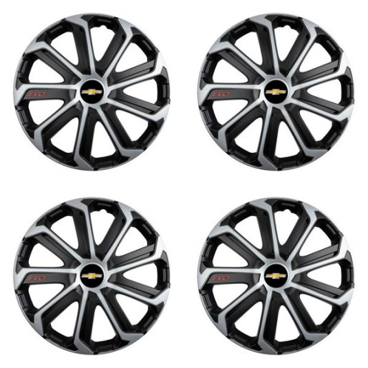 Капачки за Chevrolet 15 Evo black&silver