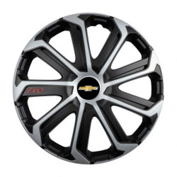 Капачки за Chevrolet 16 Evo черно и сребърно