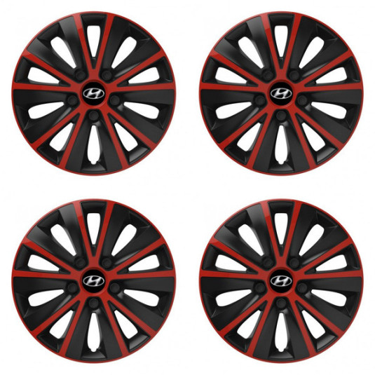 Калпачки за Hyundai 15 RAPIDE red and black
