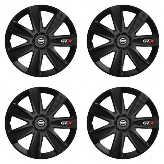 Капаци на главин за Nissan 14 GTX CARBON black