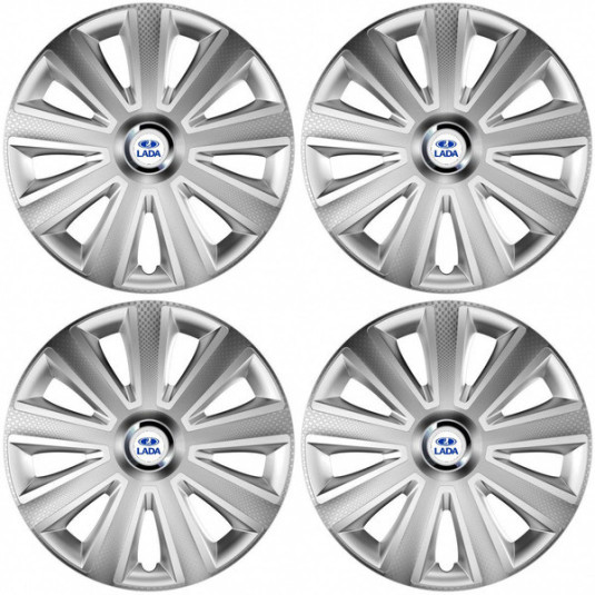 Капаци за Lada 16 Aviator carbon RC 16 silver