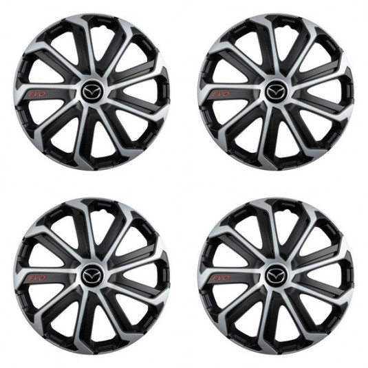 Капачки колелата за Mazda 16 Evo black&silver