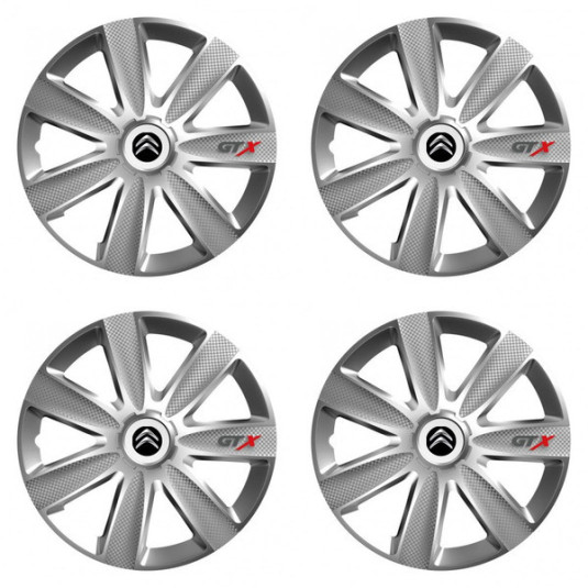 Капачки за Citroen 14 GTX CARBON silver