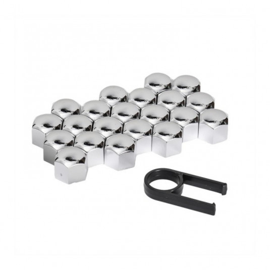 Капачки на болтове 17mm хром 21бр.