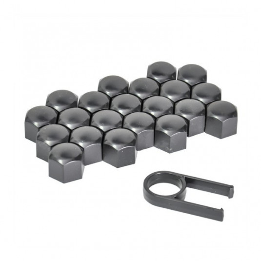 Капачки на болтове 17mm черни 21бр