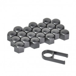 Капачки на болтове 17mm черни 21бр