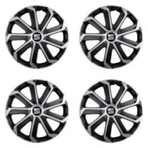 Капачки за Seat 15 Evo black&silver
