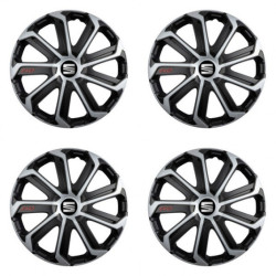 Капачки за Seat 15 Evo black&silver