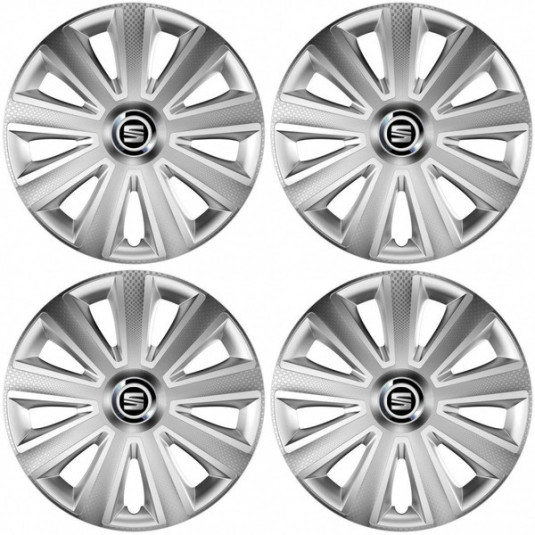 Капачки за Seat 15 Aviator carbon silver