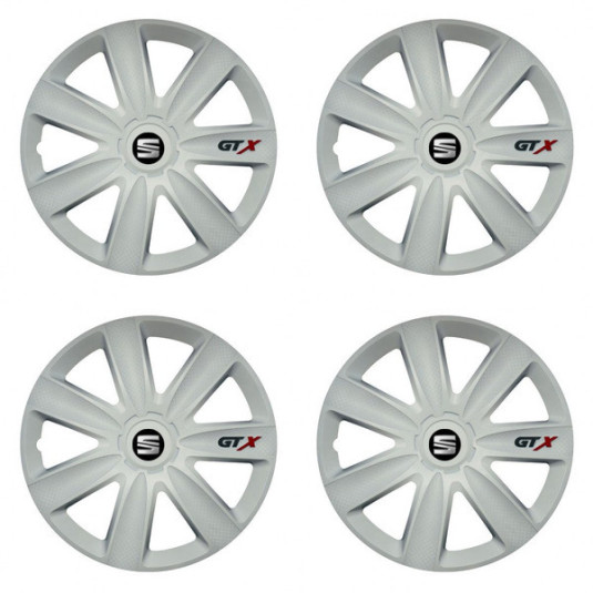 Капачки за Seat 16 GTX carbon white