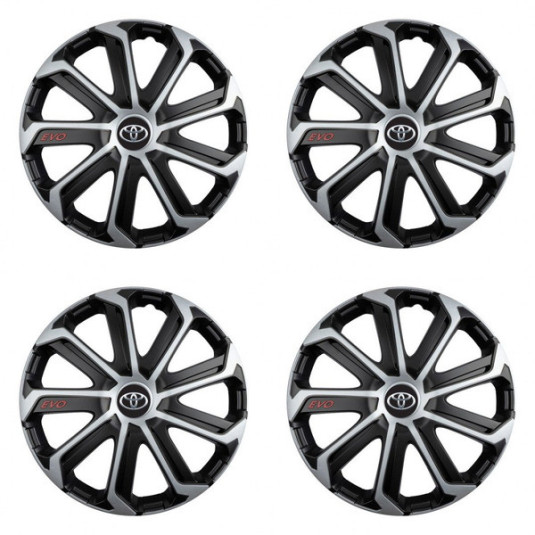 Капачки за Toyota 15 Evo black&silver