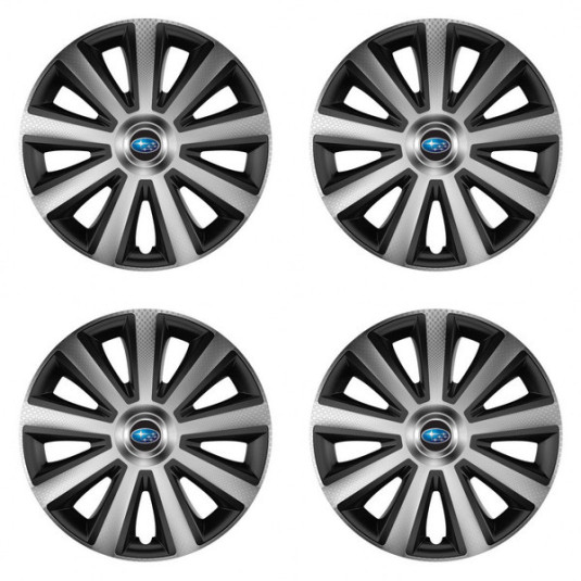 Колпачки за Subaru 14 Aviator carbon silver&black