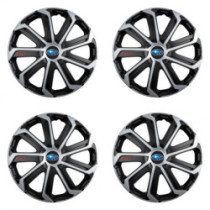 Капачки за колела за Subaru 15 Evo black&silver