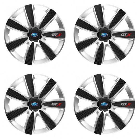 Капачки за Subaru 16 GTX CARBON silver/black