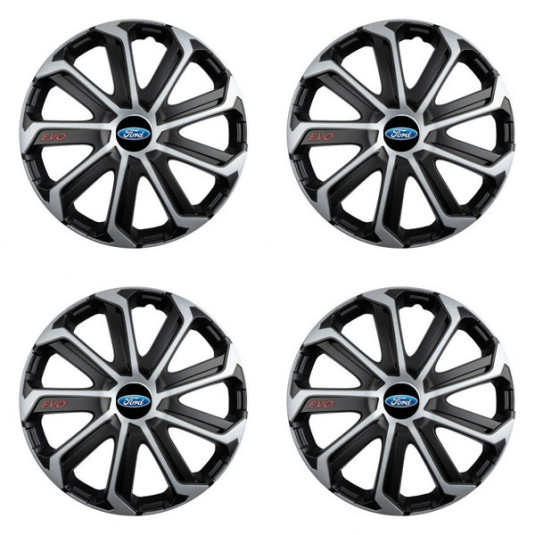 Капачки за Ford 15 Evo black&silver
