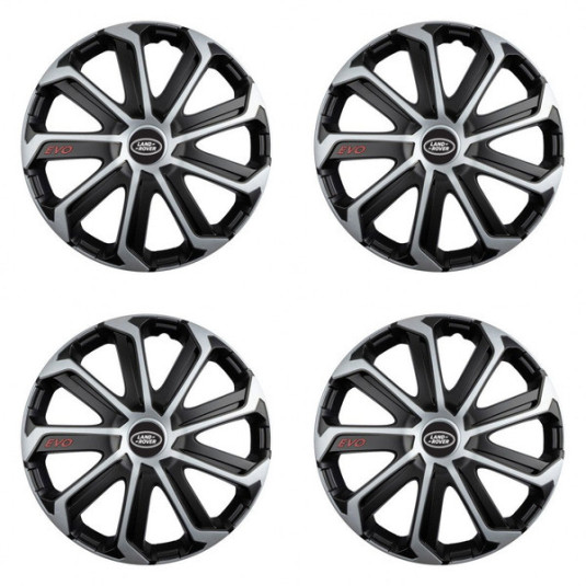 Капачки за Land Rover 15 Evo black&silver