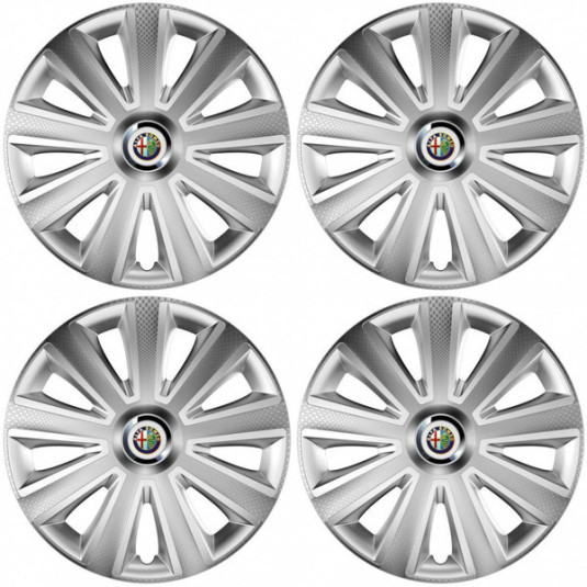 Капачки за Alfa Romeo 16 Aviator carbon RC 16 silver