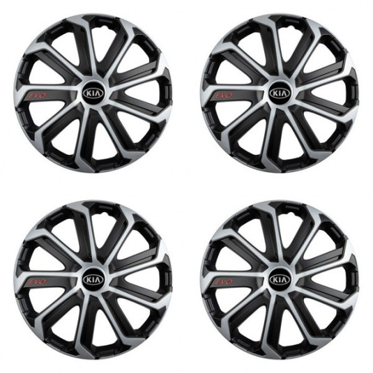 Капаци за Kia (по-старо лого) 16 Evo black&silver