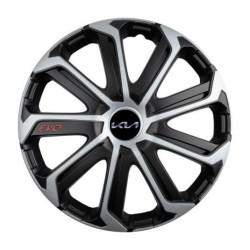 Капачки за Kia (ново лого) 14 Evo black&silver