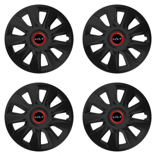 Капачки за Kia (ново лого) 14 STRATOS RR black